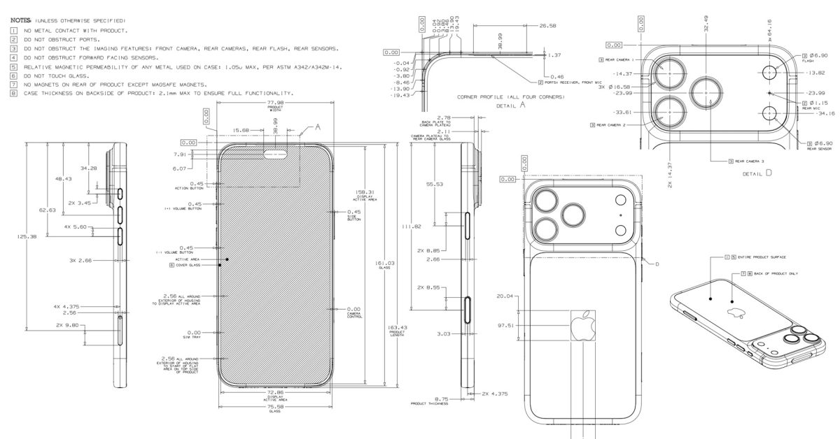 Apple's Detailed Dimensional Drawings Are a Must-See for Hardware Fans